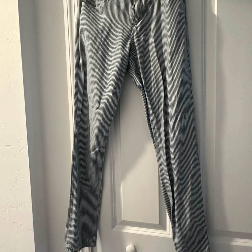 Joe's Jeans Blue and White Striped Pants